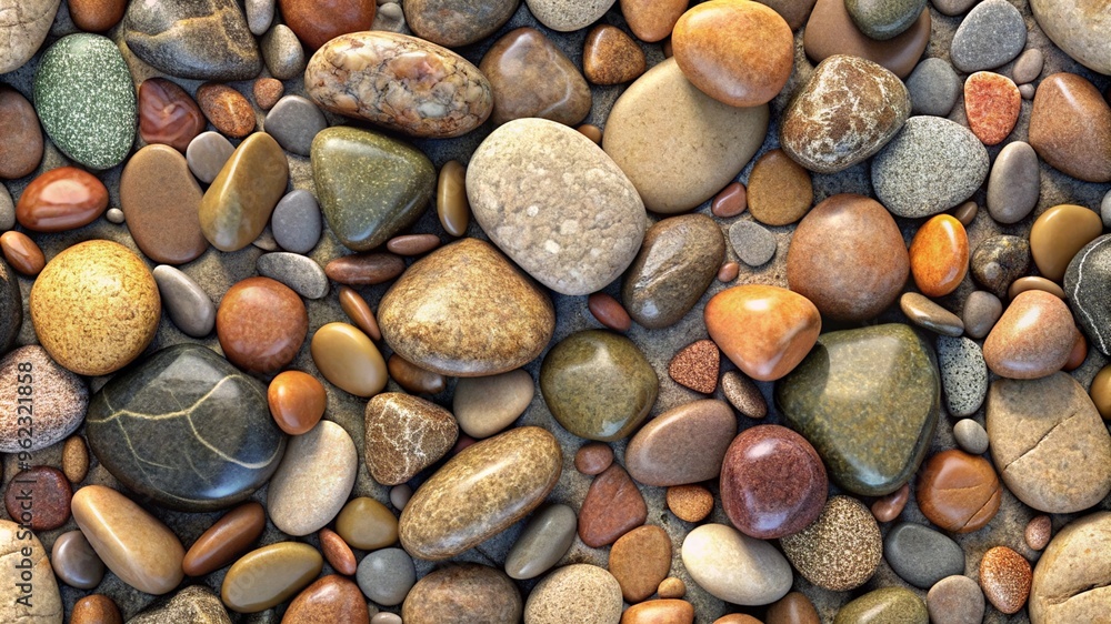 Smooth River Stones Texture Natural Earthy Tones Zen Background Smooth River Stones Texture Natural Earthy Tones Zen Background