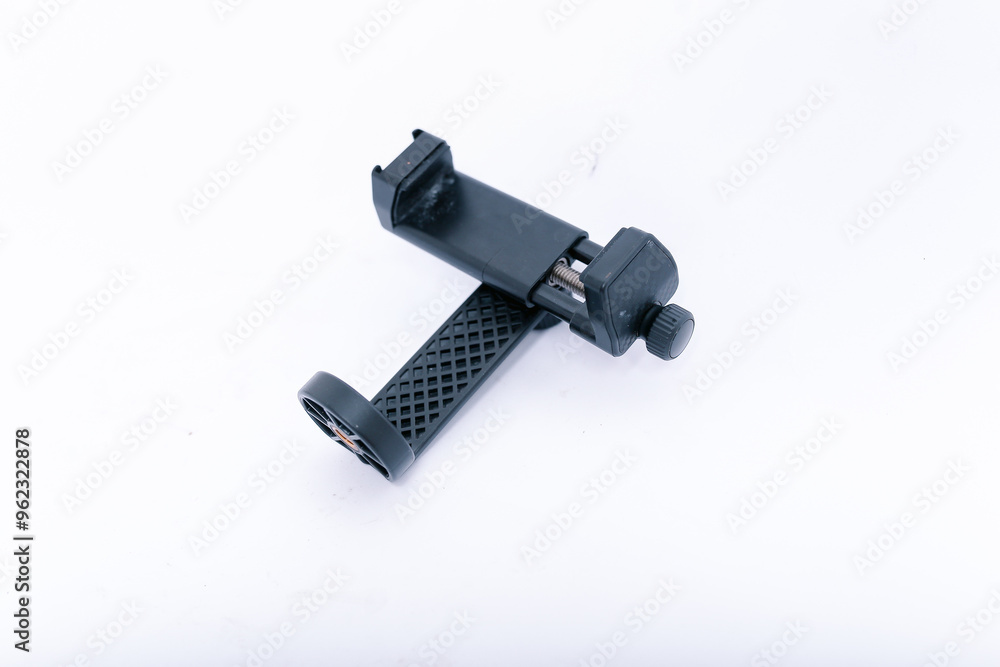 Black smartphone holder Isolated on white background. Black smartphone holder Isolated on white background.