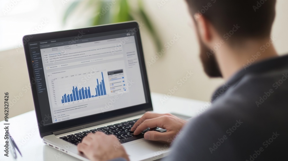 Analyzing Data on Laptop Analyzing Data on Laptop