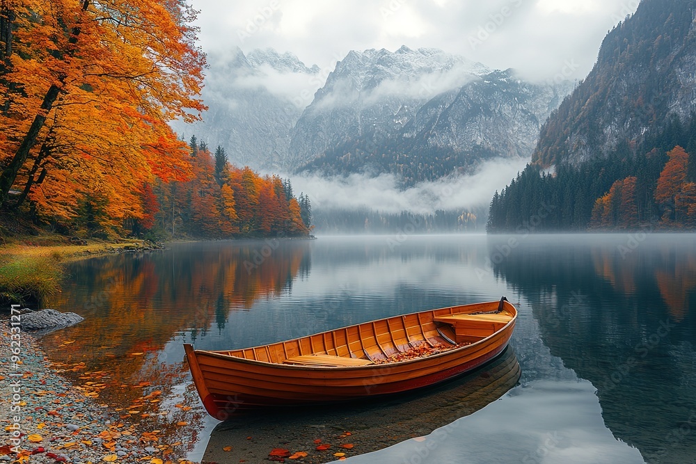 Fantastic views of the morning lake glowing by sunlight. Dramatic and picturesque scene. Location: resort Grundlsee, Liezen District of Styria, Austria, Alps. Europe. Beauty world Fantastic views of the morning lake glowing by sunlight. Dramatic and picturesque scene. Location: resort Grundlsee, Liezen District of Styria, Austria, Alps. Europe. Beauty world
