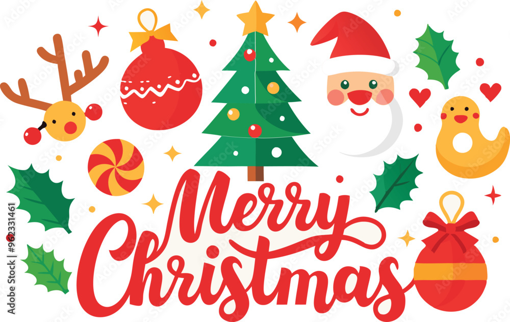 Merry Christmas typography sublimation t shirt design and clipart . Merry Christmas typography sublimation t shirt design and clipart .