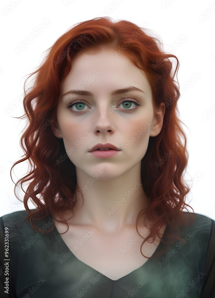 Portraits of a Red-Haired Woman with Freckles Portraits of a Red-Haired Woman with Freckles