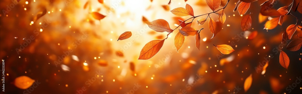 Abstract Autumn Leaves Background in Warm Tones Abstract Autumn Leaves Background in Warm Tones