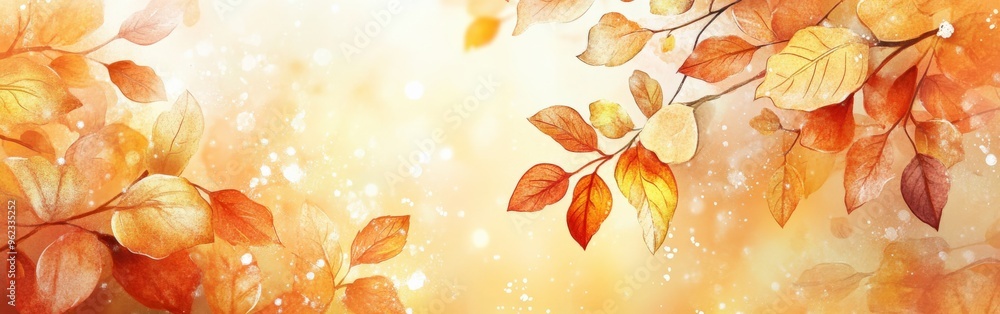 Abstract Autumn Leaves Background in Warm Tones Abstract Autumn Leaves Background in Warm Tones