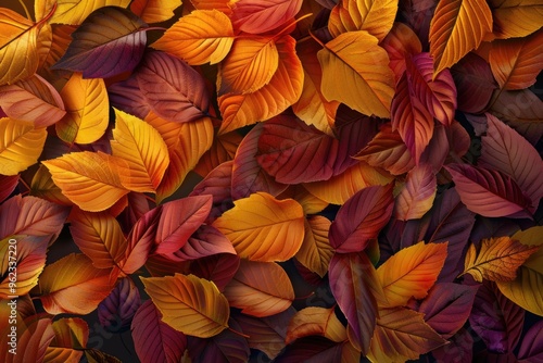 Wallpaper Mural A detailed view of a cluster of leaves Torontodigital.ca