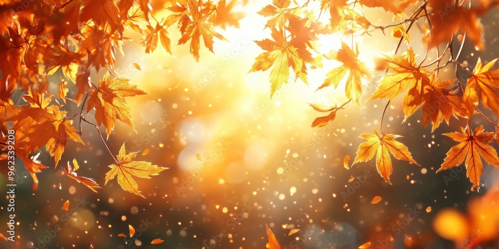 Abstract Autumn Leaves Background in Warm Tones Abstract Autumn Leaves Background in Warm Tones