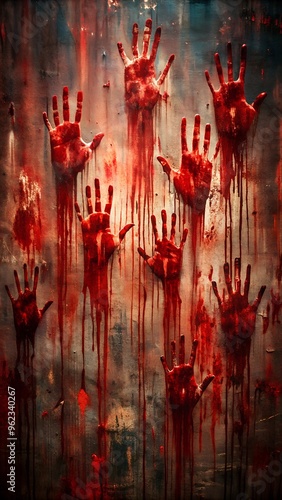 Bloody  handprints