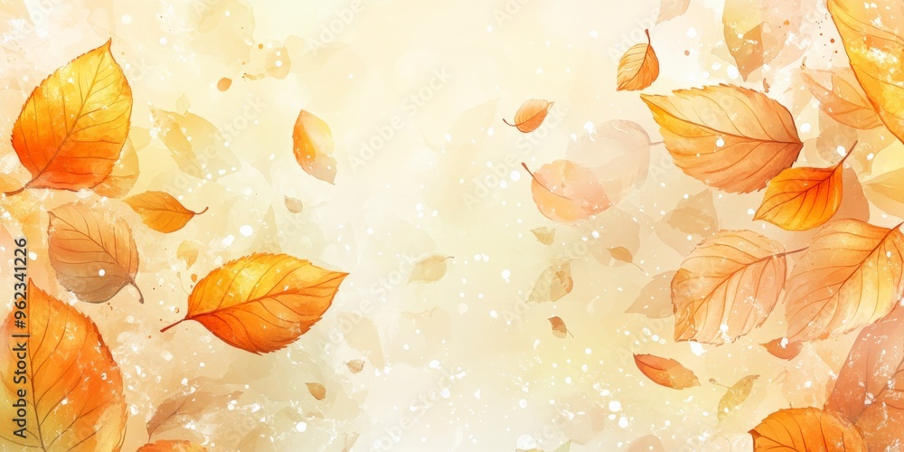 Abstract Autumn Leaves Background in Warm Tones Abstract Autumn Leaves Background in Warm Tones