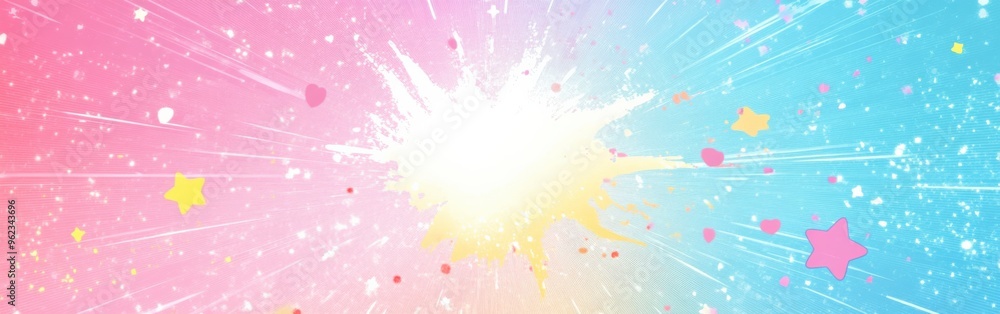 Pastel Color Burst with Stars Pastel Color Burst with Stars
