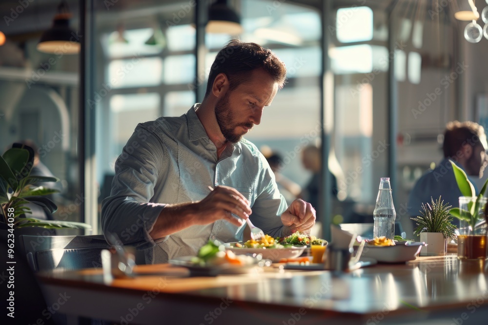 A person sitting at a table enjoying a meal A person sitting at a table enjoying a meal