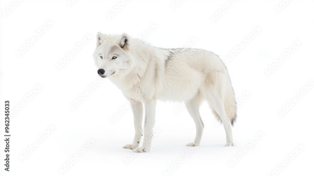 Arctic Wolf in Winter Landscape Arctic Wolf in Winter Landscape