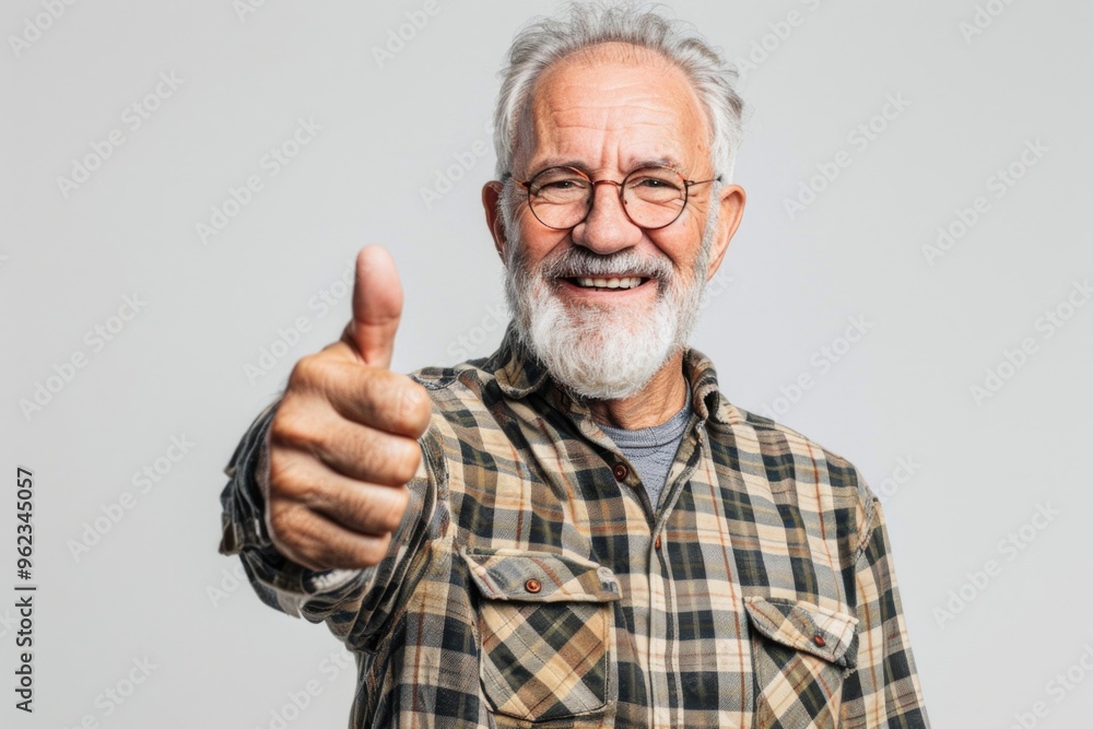 A person in a modern setting, gesturing thumbs up A person in a modern setting, gesturing thumbs up