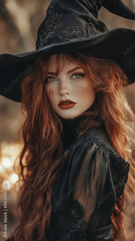 Photography of a woman with a witch costume for halloween -- Photography of a woman with a witch costume for halloween --