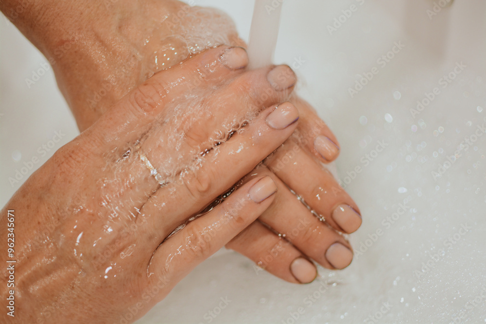 Woman's hands after gardening with dirt under her nails, this can lead to infection Woman's hands after gardening with dirt under her nails, this can lead to infection