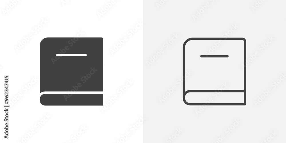 Book icon flat and simple set design Book icon flat and simple set design