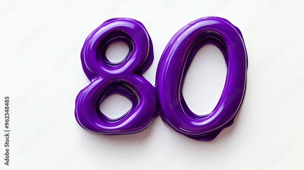 Grape purple liquid creating 80 on white, featuring minimal shadows and low contrast. Grape purple liquid creating 80 on white, featuring minimal shadows and low contrast.