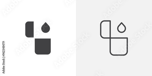 Lighter icon flat and simple set design