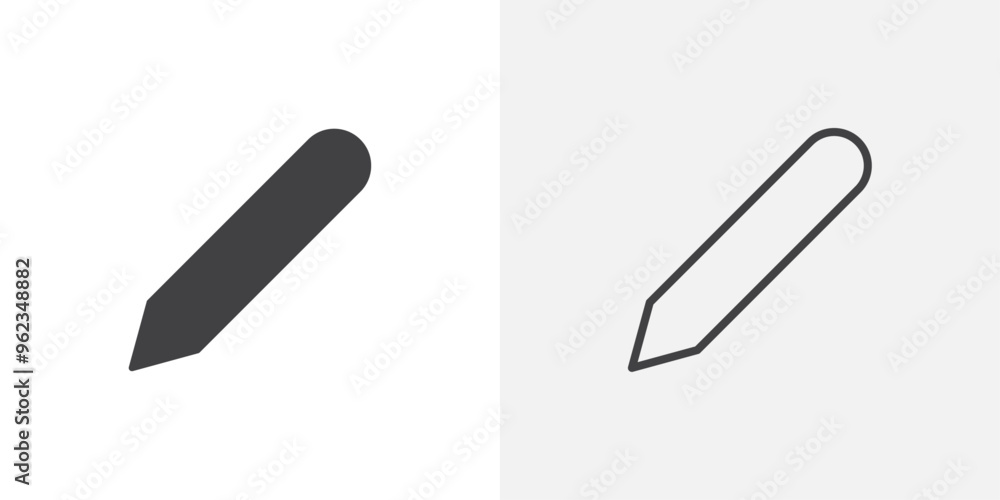 Obraz premium Pencil icon flat and simple set design