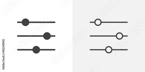 Settings icon flat and simple set design