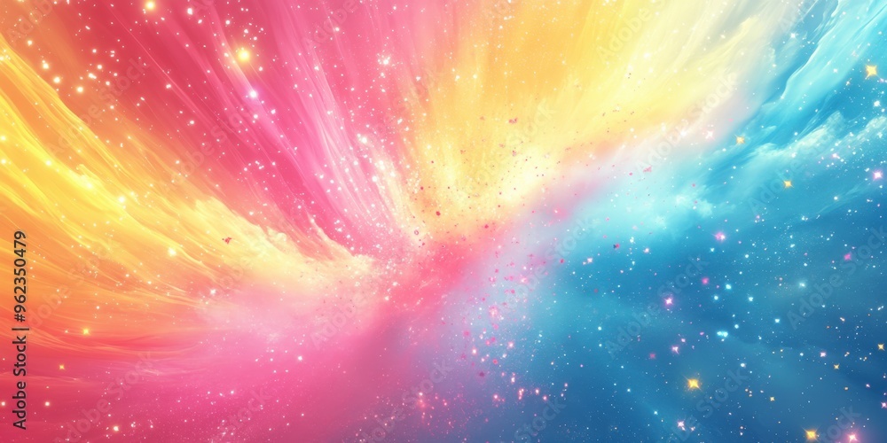 Pastel Color Burst with Stars Pastel Color Burst with Stars