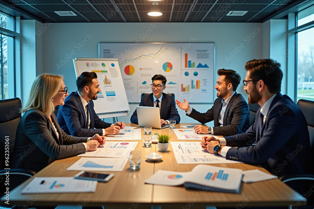 Business professionals in conference room discussion Business professionals in conference room discussion