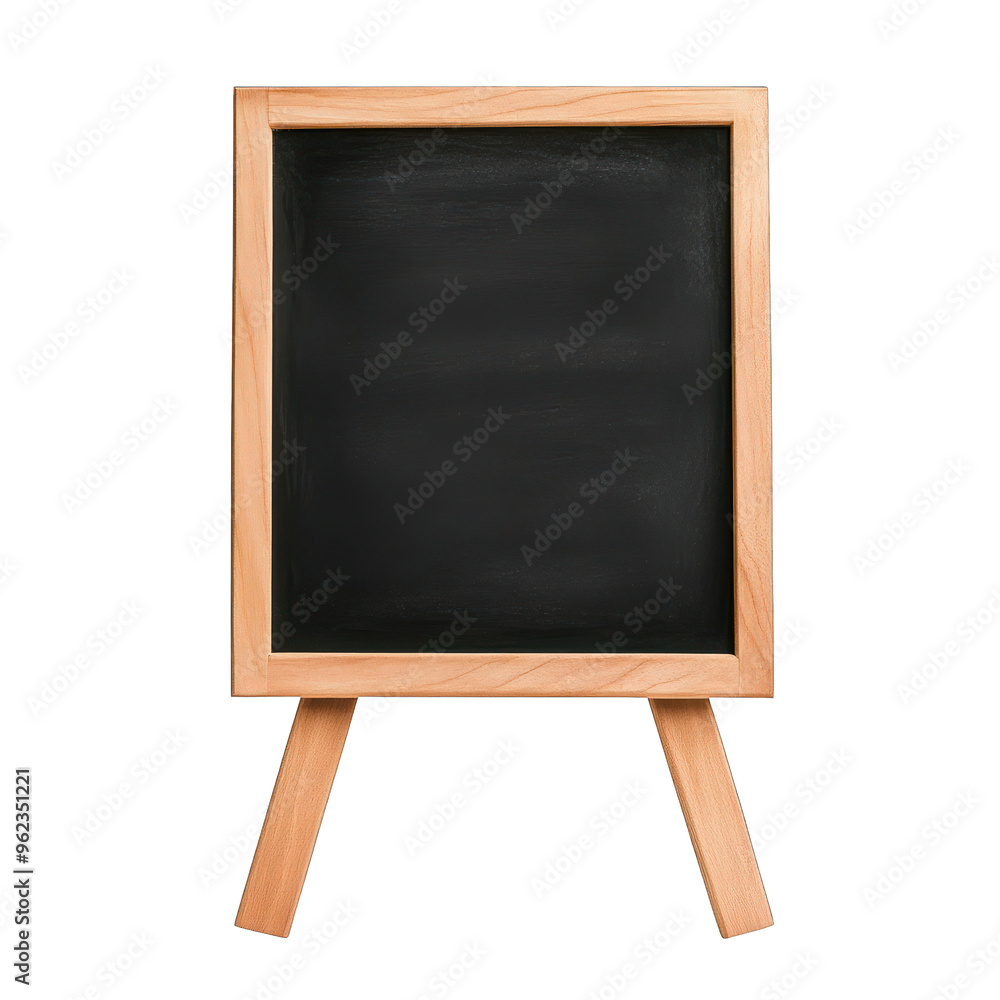 Versatile black chalkboard with a wooden frame, perfect for classroom, restaurant menus, or creative projects. watercolor style Versatile black chalkboard with a wooden frame, perfect for classroom, restaurant menus, or creative projects. watercolor style