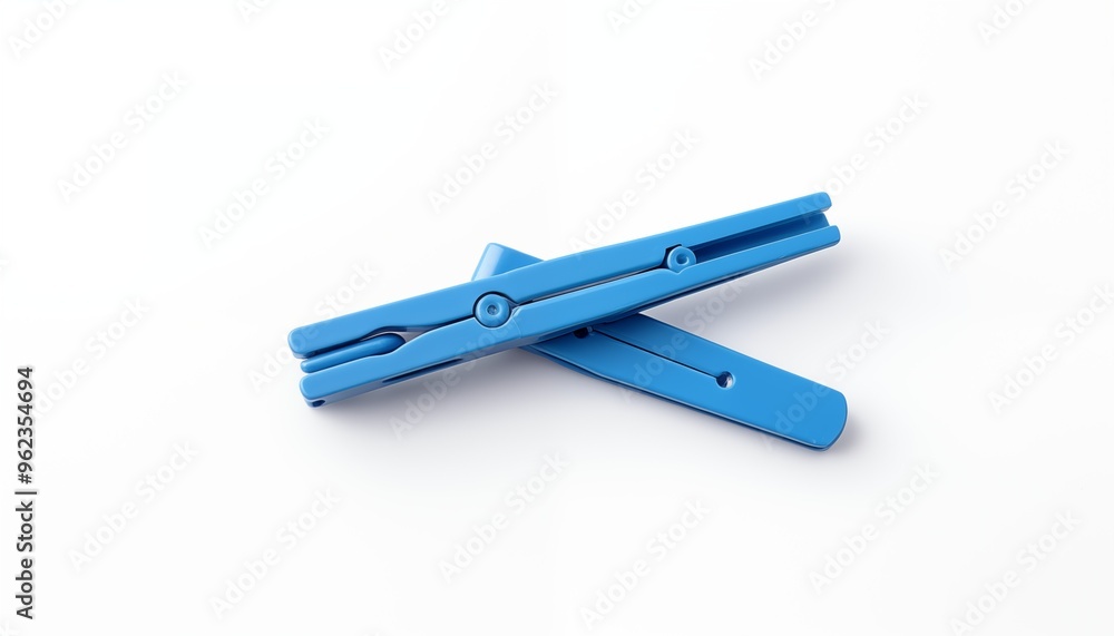 clothes blue peg isolated on white background clothes blue peg isolated on white background