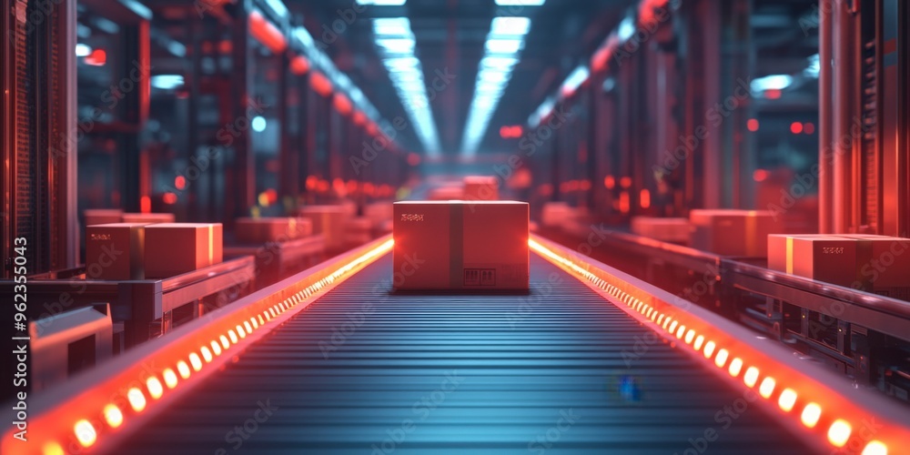 Futuristic Distribution Hub with Smart Logistics Operations Futuristic Distribution Hub with Smart Logistics Operations