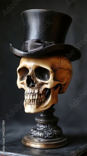 Wallpaper Mural Vintage gentleman skull in cylinder hat Torontodigital.ca