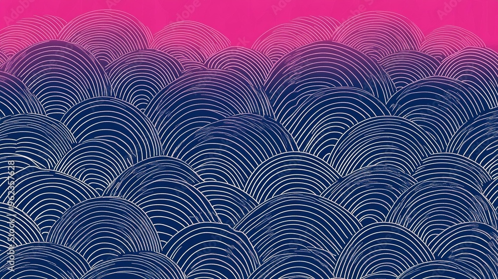 Abstract Pattern of White Arcs on a Blue and Pink Gradient Background Abstract Pattern of White Arcs on a Blue and Pink Gradient Background