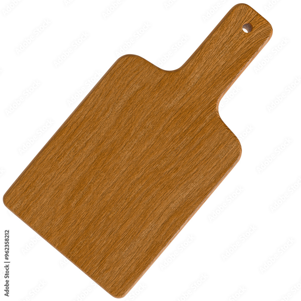 3d render wooden cutting board with transparent background 3d render wooden cutting board with transparent background