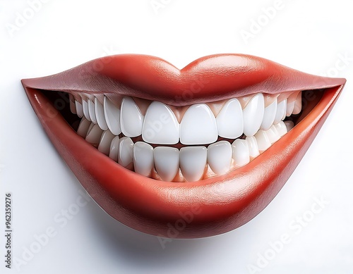 Model of human ideal white teeth and gums