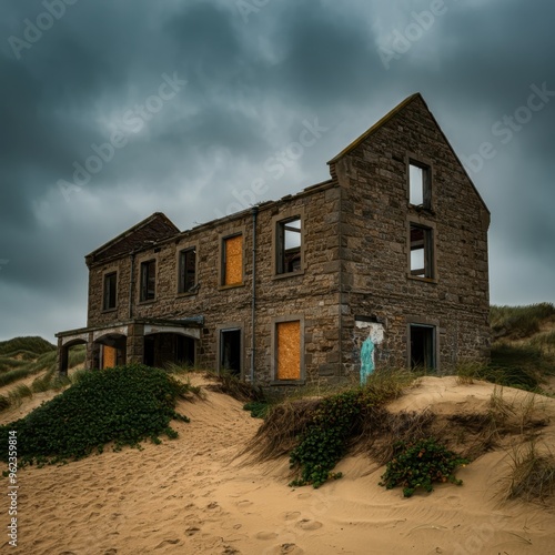 House constructed on the sand vs house constructed on a rock. Parable of the wise and foolish builders. Gospel of Matthew. Hearing Jesus' teachings and putting them into practice.