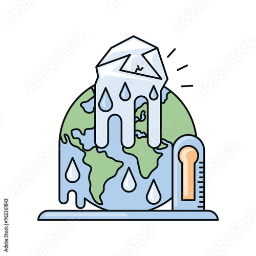 climate change on planet melting of glaciers