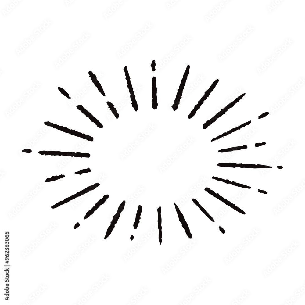 Fototapeta premium 手描きの心の声の吹き出し