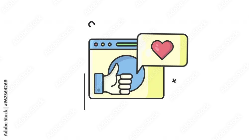 browser like love icon animation alpha channel motion graphic video browser like love icon animation alpha channel motion graphic video