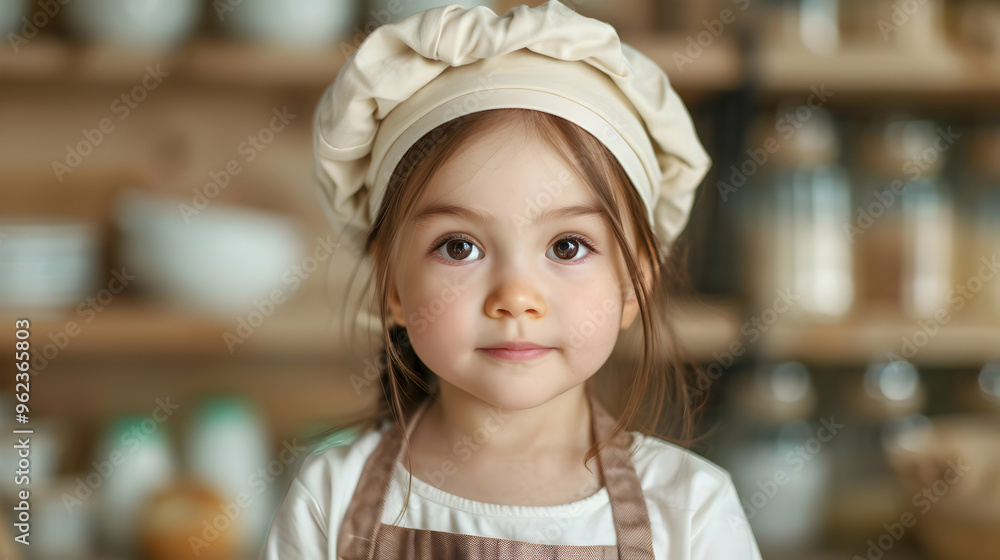 Little Kid Learning How Cook Home Wearing Little Kid Learning How Cook Home Wearing