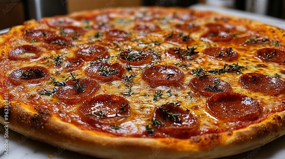 Well-Cooked Classic Pizza with a Mouthwatering Appearance Highlighting Its Delicious Ingredients - Generative AI Well-Cooked Classic Pizza with a Mouthwatering Appearance Highlighting Its Delicious Ingredients - Generative AI