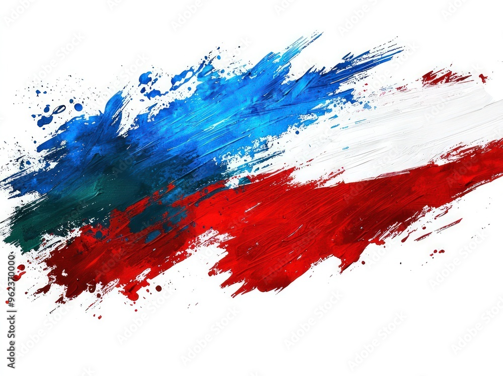Detailed Czech flag brush stroke on white background, high-resolution, isolated image. Detailed Czech flag brush stroke on white background, high-resolution, isolated image.