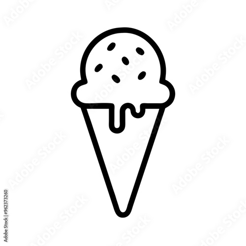 Ice Cream Cone with Vanilla Flavor against a Neutral Background