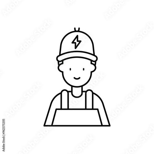 Electrician vector icon