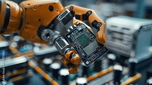 Wallpaper Mural Robotic process for manufacturing chip and processor components Torontodigital.ca