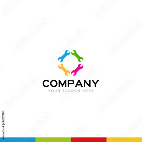car mechanic vector logo design, Abstract and creative icon logo design. Company Name and Slogan