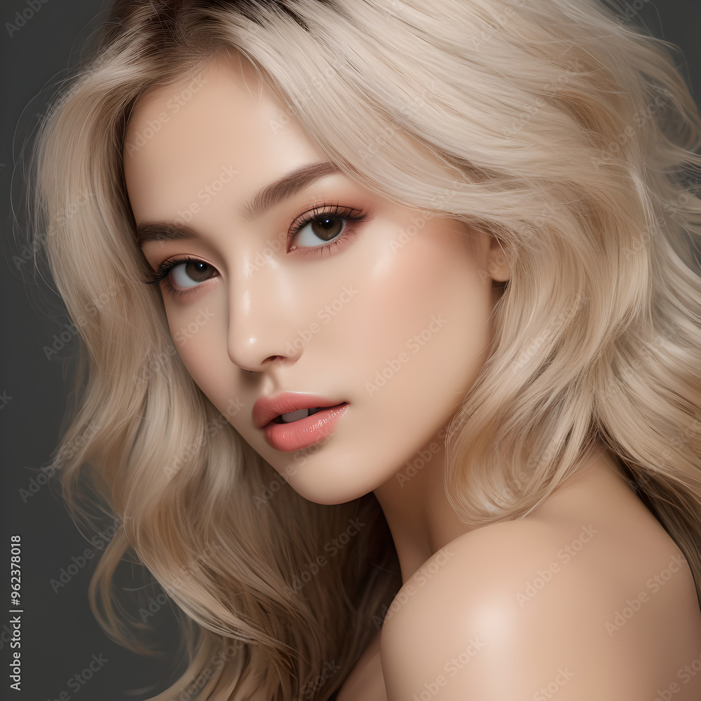 portrait of a beautiful woman with blond hair portrait of a beautiful woman with blond hair