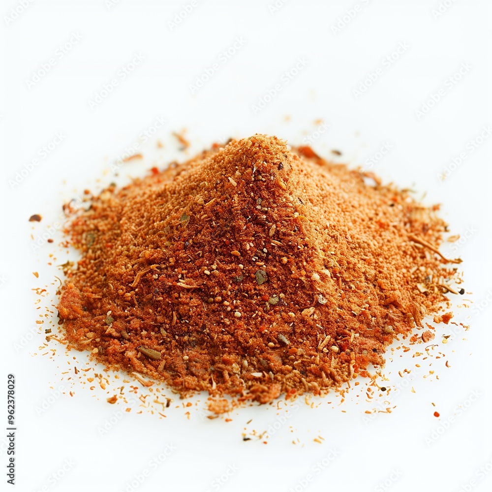 Pile of dried spices, close up view, white background. Pile of dried spices, close up view, white background.