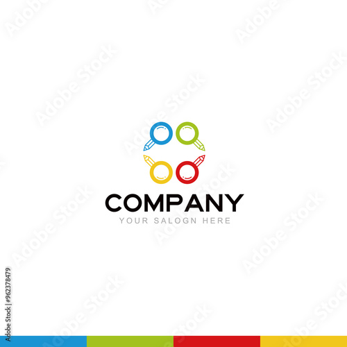 Education field vector logo design, Abstract and creative icon logo design. Company Name and Slogan