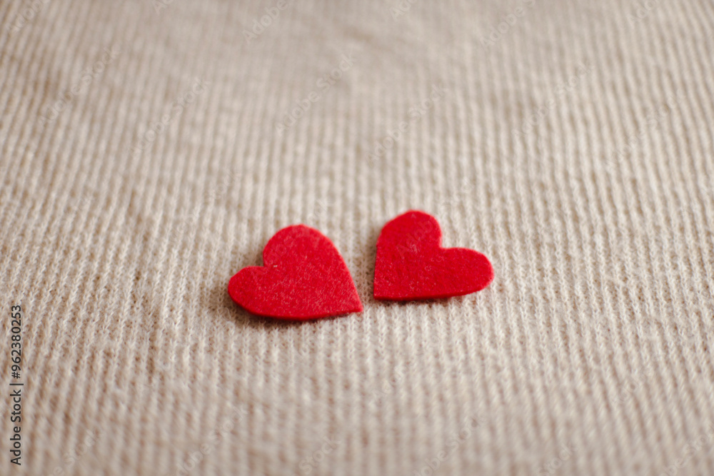 Fototapeta premium valentine's day postcard. heart in hand. woman and child