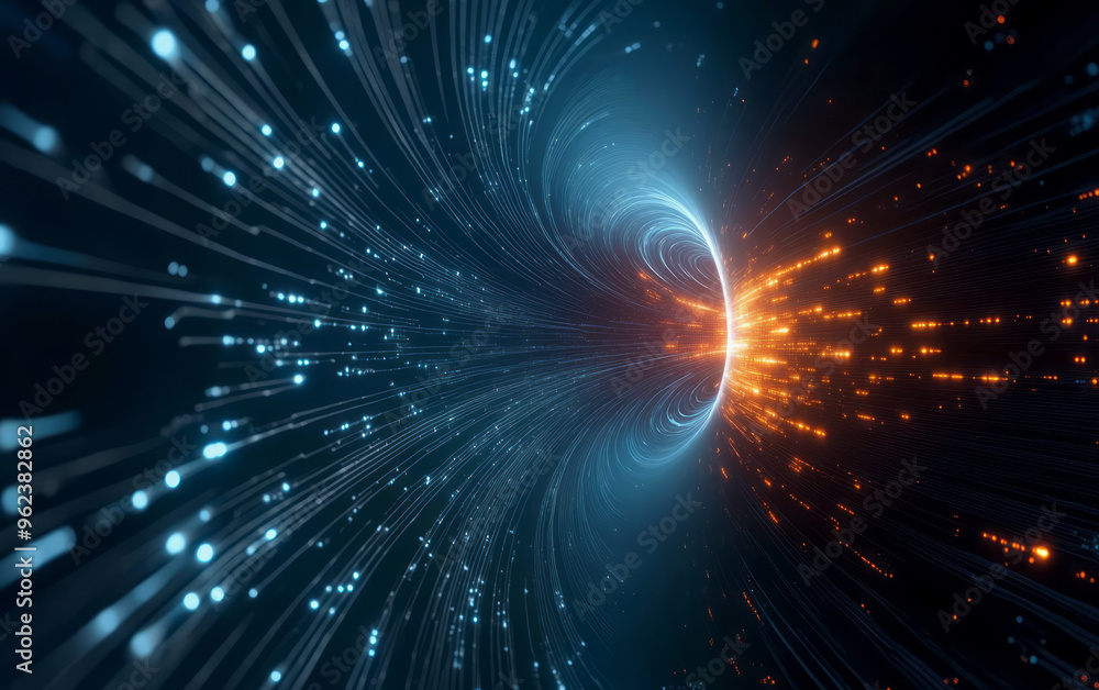 Naklejka premium Future scientific and technological background and abstract architectural lines