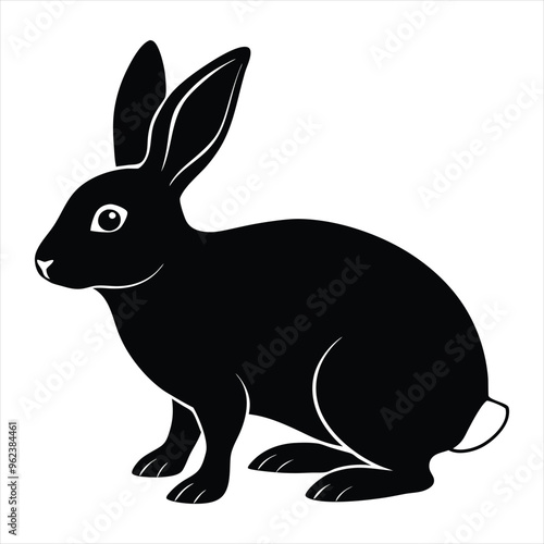 rabbit silhouette vector