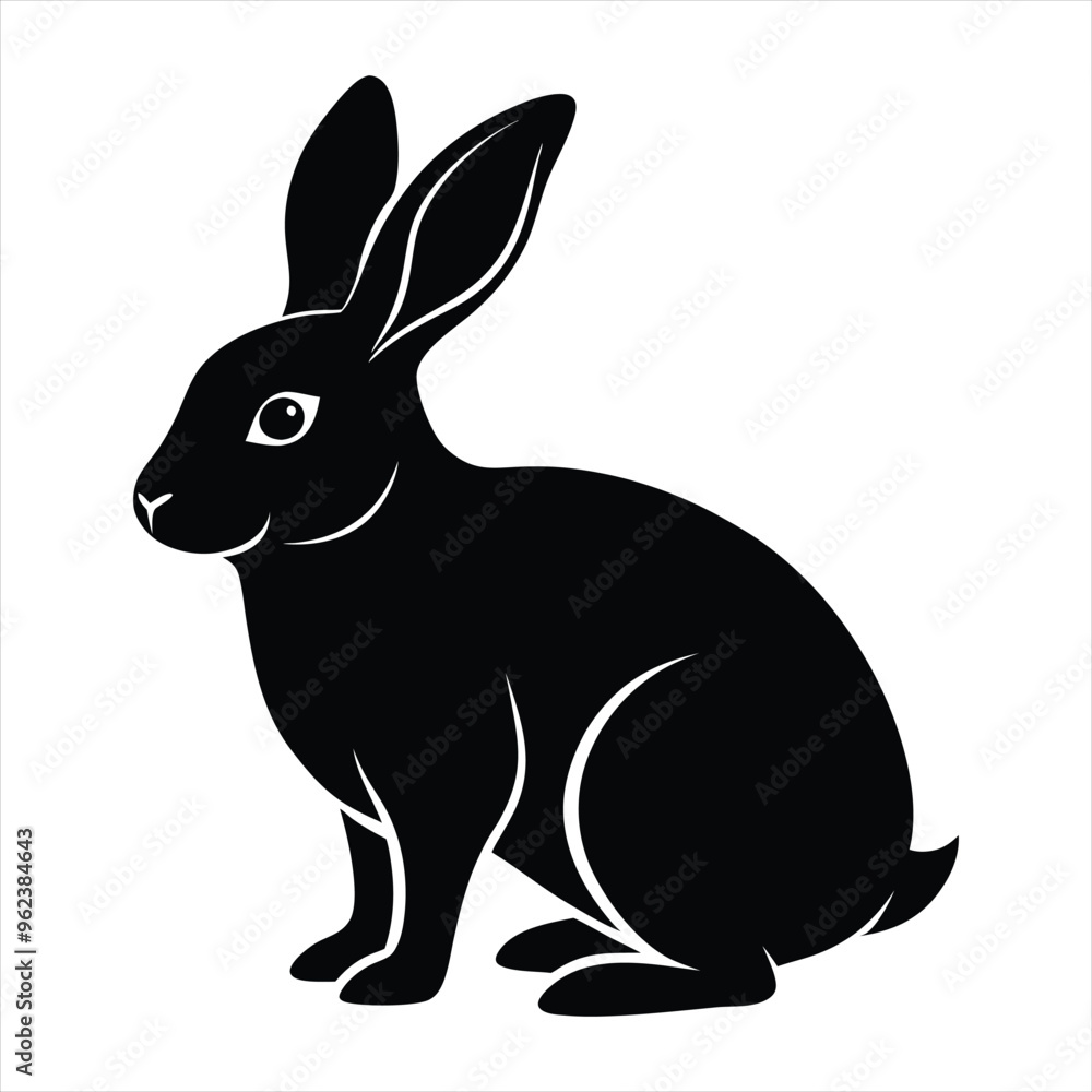 rabbit silhouette vector rabbit silhouette vector